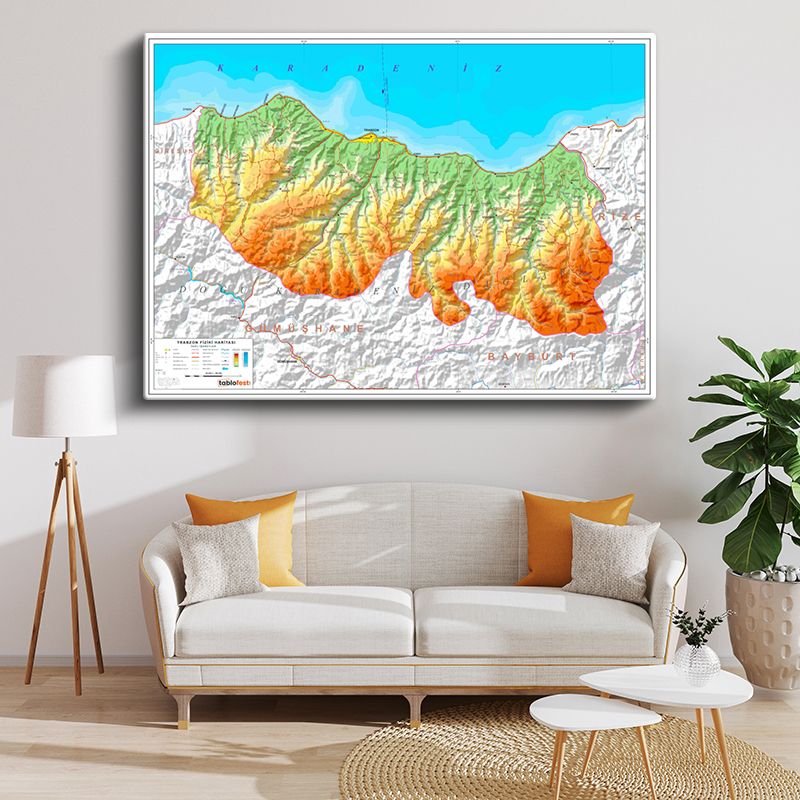 Harita Kanvas Tablo 155