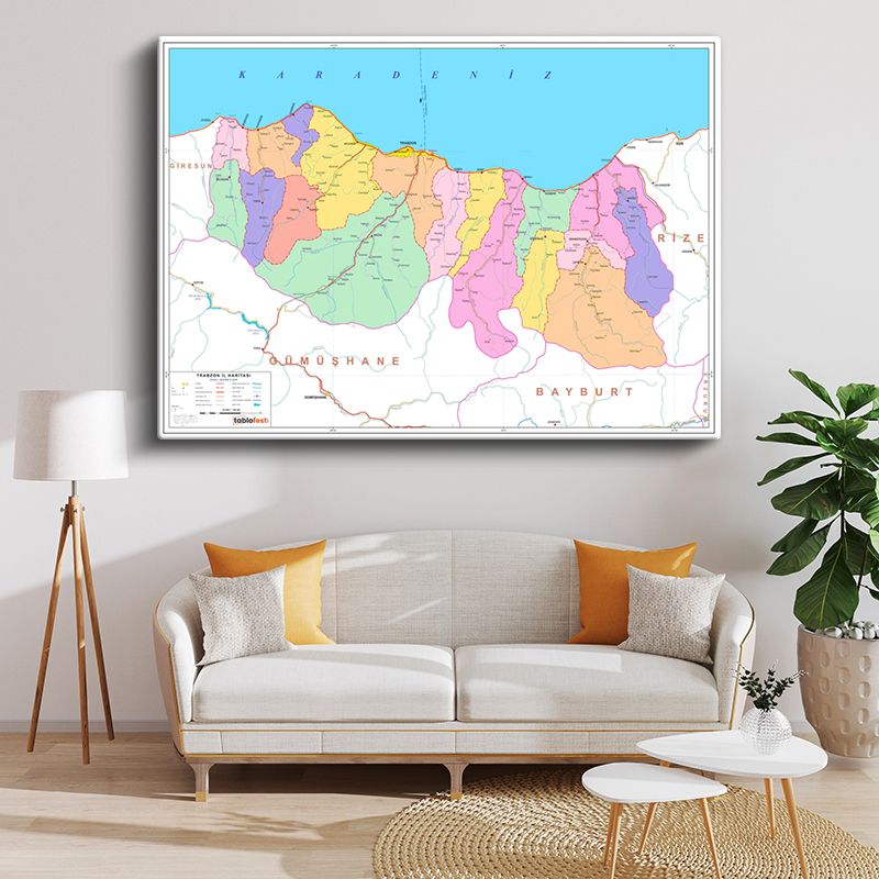 Harita Kanvas Tablo 156