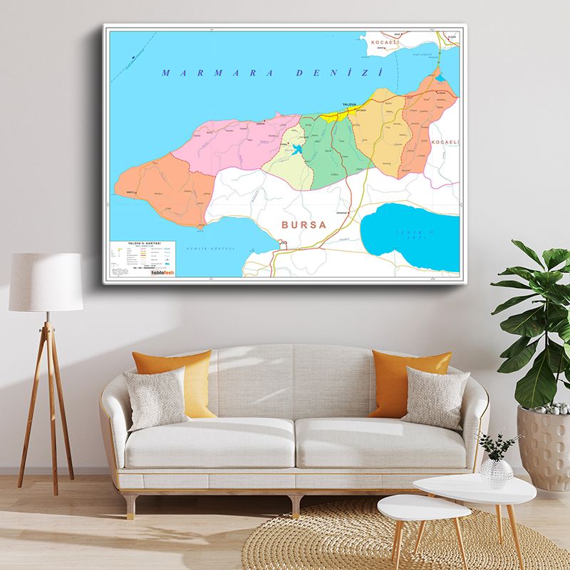 Harita Kanvas Tablo 162