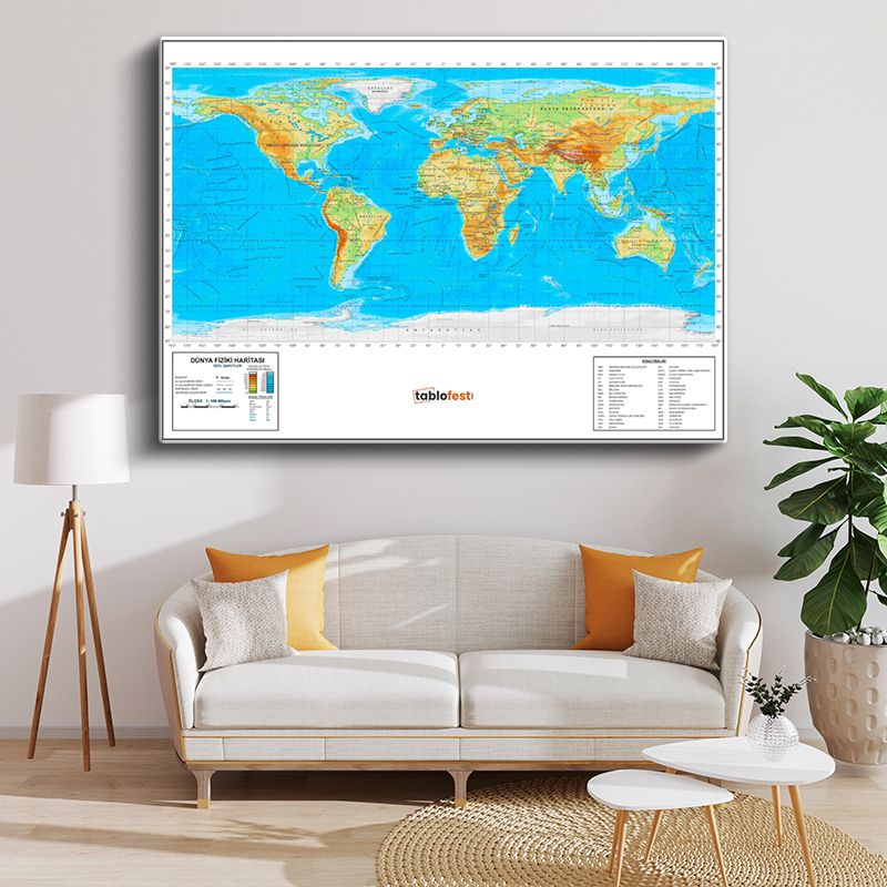 Harita Kanvas Tablo 169