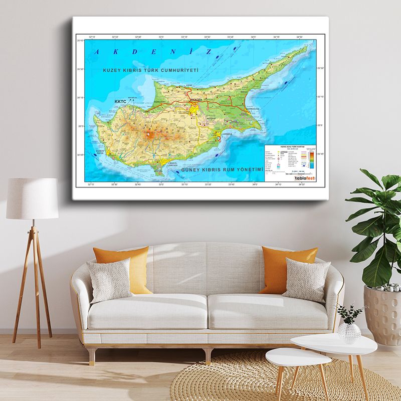 Harita Kanvas Tablo 171