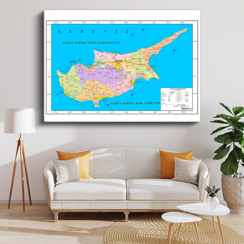 Harita Kanvas Tablo 172