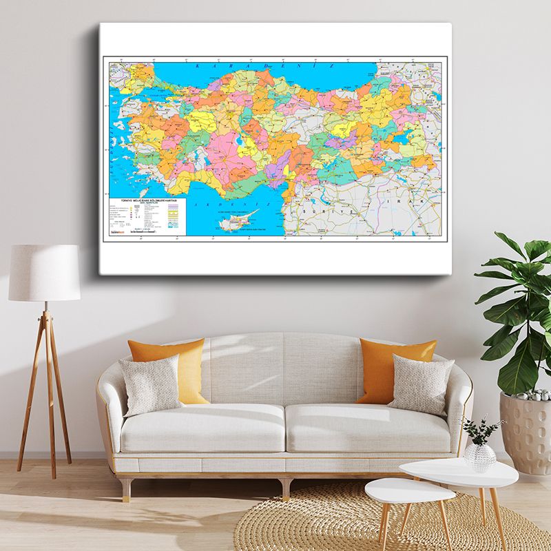 Harita Kanvas Tablo 174